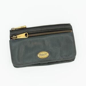 Vintage 1990s Large Roomy Black Soft Buttery Leather FOSSIL Wallet